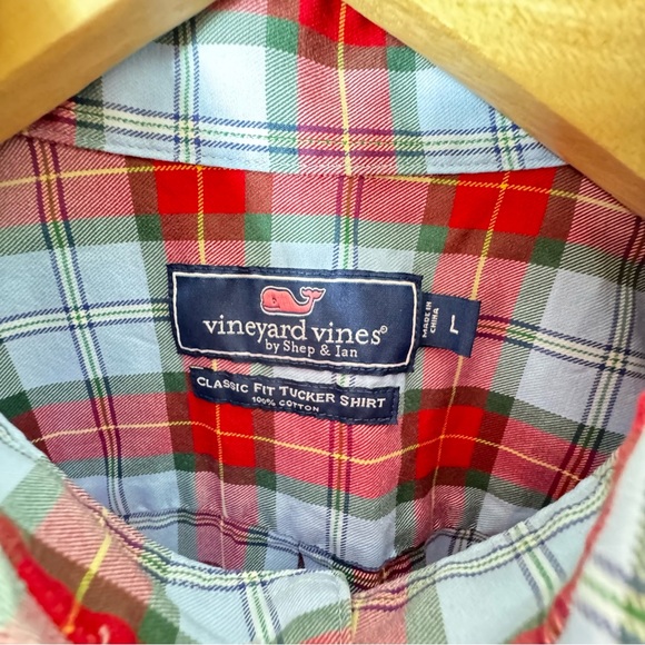 Vineyard Vines Classic Fit Tucker Button Up Shirt Size L - Picture 2 of 7
